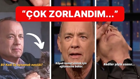 Bir Filmde Kediyle Rol Alan Tom Hanks'in Kedilerle Köpekleri Kıyaslamasına Çok Güleceksiniz!