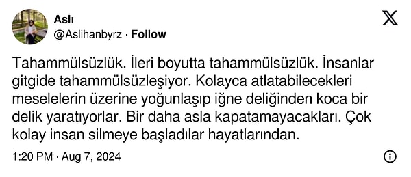 Modern ilişkilerde tahammülsüzlüğün arttığını ve küçük sorunların büyütülerek ilişkilerin sonlandırılmasına neden olduğu düşününler👇