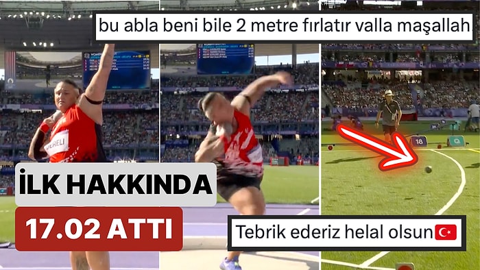 Kadınlar Gülle Atma Dalında Yarışan Milli Sporcumuz Emel Dereli'nin İlk Hakkında 17.02 Atttığı Anlar