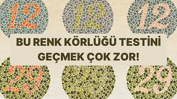 1. Bu Renk Körlüğü Testinden Geçebilecek Misin?