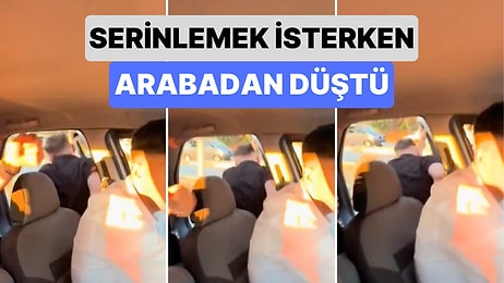 Arabada Son Ses Müzik Eşliğinde Video Çekerken Gençlerden Biri Serinlemek İsterken Arabadan Düştü