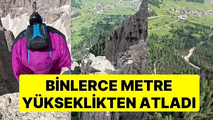 Binlerce Metre Yükseklikten Atladı: Wingsuit Sporcusunun Adrenalin Dolu Yolculuğu Kamerada