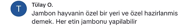 İzleyiciye jambonun sadece domuz etinden yapılmadığına dair pek çok yorum geldi.