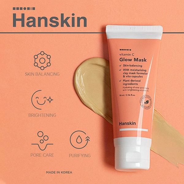 2. Hanskin C Vitaminli Siyah Nokta ve Akne Karşıtı Nemlendirici Kil Maskesi