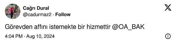 İstifa ya da "görevden affını istemek" konusunda talepler yoğun