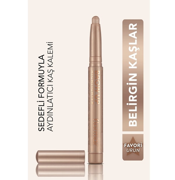 6. Flormar Kremsi Dokulu Brow Up Highlighter Pencil Aydınlatıcı Kalem- Uçuk Kahve (000 Champagne)