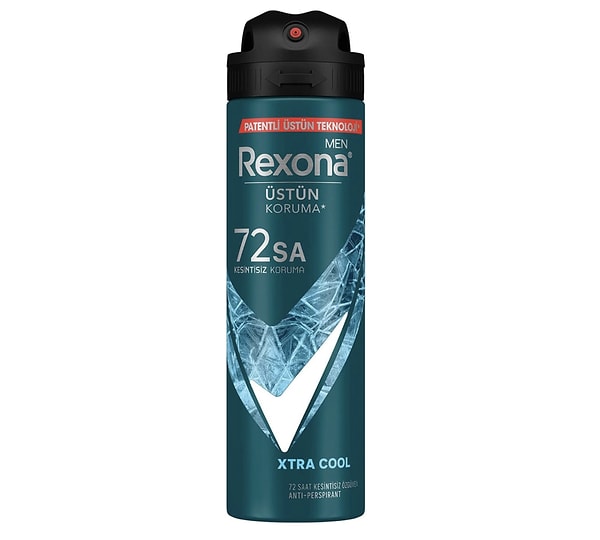 11. Rexona Men Erkek Sprey Deodorant Xtra Cool 72 Saat Kesintisiz Üstün Koruma 150 ml