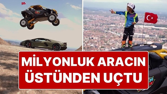 5 Yaşındaki Zayn, Milyonluk Arabanın Üstünden ATV İle Atladı, Yusuf Dikeç Pozu Verdi