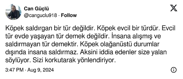 'Sizi korkutarak yönlendiriyor: Köpek evcil bir türdür!' 👇