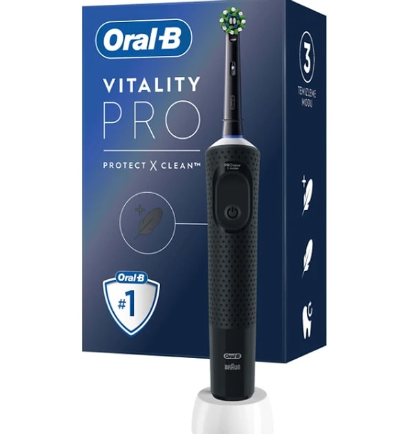 6. Oral-B D103 Vitality Pro Cross Action Şarjlı Diş Fırçası - Siyah