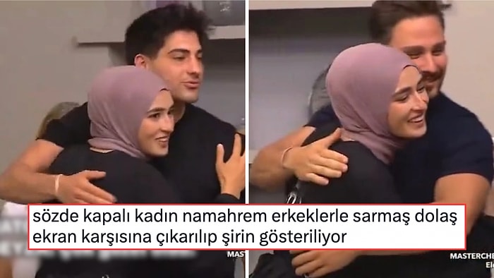 MasterChef'te Türbanlı Yarışmacı ile Erkeklerin Sarılmasına "Namahrem" Diyen Kadın Tepki Çekti!