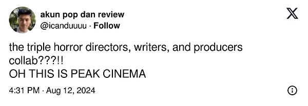"Üç korku filmi yönetmenleri, yazarları ve yapımcıları işbirliği mi yapıyor???!! AH BU SİNEMADA ZİRVE İŞTE"