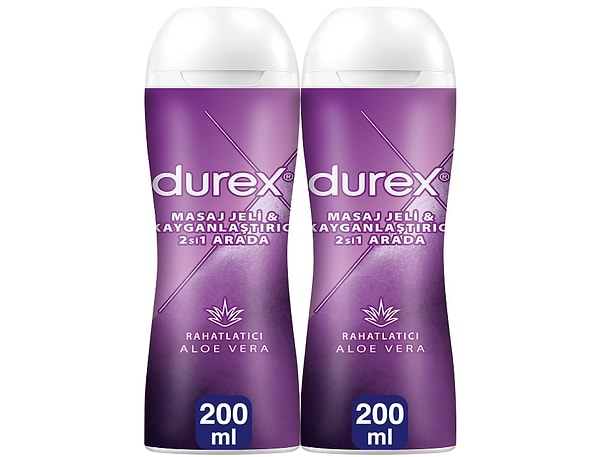 Durex Aloe Vera 2'si 1 Arada Kayganlaştırıcı & Masaj Jeli (2 x 200 ml)