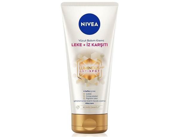 NIVEA Luminous630 Leke ve İz Karşıtı Vücut Bakım Kremi 200ml, Çatlak ve Güneş Lekesi İyileştirici, 48 Saat Nemlendirici