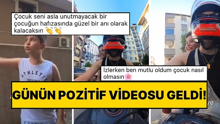 Motoru Görünce Binmek İçin “Beni Dövecekler” Bahanesini Kullanan Çocuğun Mutlu Anları