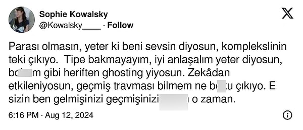 Bu kullanıcı da aslında bu kategoriye ait kişilerden bir tanesi. Kendisi, farklı erkek türlerini sert gerçekçi bir şekilde eleştirdi.