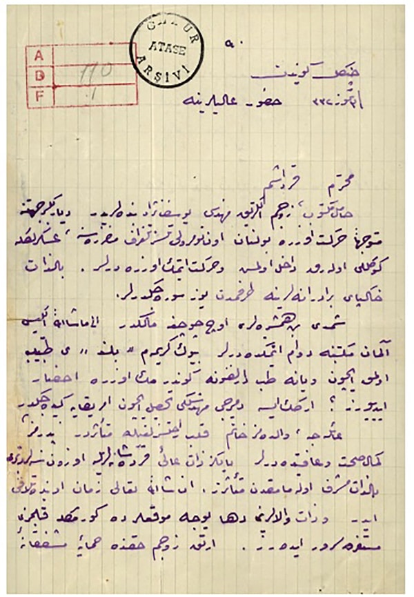 Türk Tarih Kurumunun adını bizzat Atatürk'ün verdiği ve 1937'de yayın hayatına başlayan "Belleten" dergisinin son sayısında yayınlanan Doç. Dr. Kenan Özkan ve Prof. Dr. Sevilay Özer'in öncelikli olarak Cumhurbaşkanlığı Devlet Arşivi Belgeleri, Türk Tarih Kurumu belgelerine dayanarak kaleme aldıkları "Mustafa Kemal Paşa'nın Süt Kardeşi Saime Hanım ile Mektuplaşması" konulu makale yayımlandı.