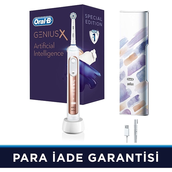 Oral-B Genius X AI Art of Brushing Rose Gold Şarj Edilebilir Diş Fırçası