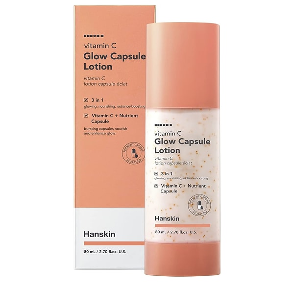 Hanskin Vitamin C Glow Capsule Lotion – C Vitaminli Aydınlatıcı Kapsül İçeren Losyon,80ml