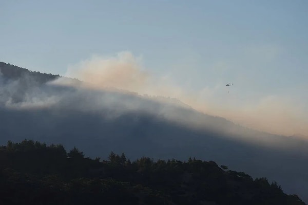 Aydın'ın Bozdoğan ilçesindeki Alhisar Mahallesi'nde bulunan ormanlık alandaki yangına gece boyunca havadan ve karadan müdahale sürdü. Alevlere 8 helikopter, 7 uçak, 32 arazöz, 11 su tankeri, 5 dozer ve 303 personel müdahale ediyor. Rüzgara ve arazinin sarp olmasına rağmen ekiplerin yangını kontrol altına alma çalışması sürüyor.