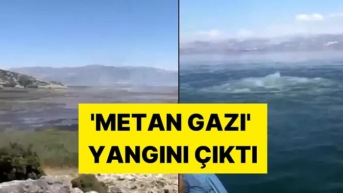 Neler Oluyor? Göl Fokur Fokur Kaynıyor: Eğirdir Gölü'nde Metan Gazı Yangını Çıktı