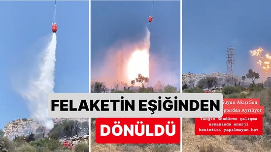 Felaketin Eşiğinden Dönüldü: Yangın Söndürme Çalışmaları Sırasında Enerjisi Kesilmeyen Hattan Alevler Çıktı