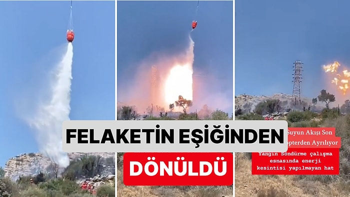 Felaketin Eşiğinden Dönüldü: Yangın Söndürme Çalışmaları Sırasında Enerjisi Kesilmeyen Hattan Alevler Çıktı