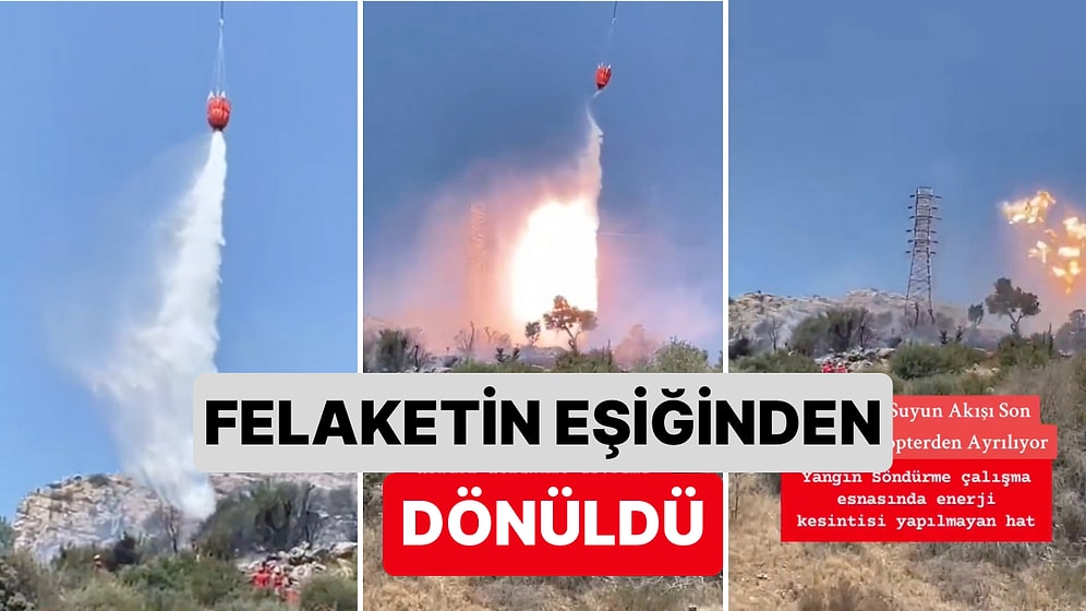 Felaketin Eşiğinden Dönüldü: Yangın Söndürme Çalışmaları Sırasında Enerjisi Kesilmeyen Hattan Alevler Çıktı