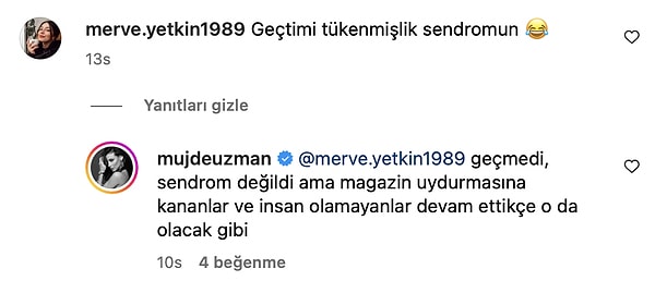 İşte Müjde Uzman'ın sinirlerine hakim olamadığı o yorumu 👇🏻