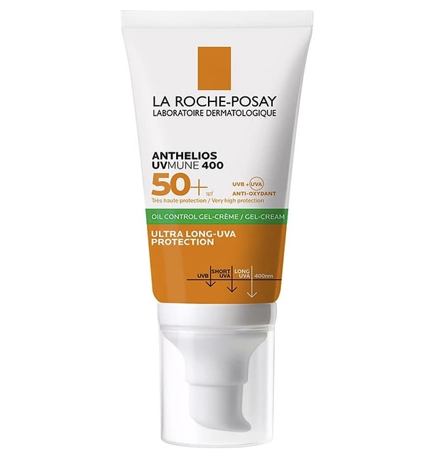 La Roche-Posay'nin Anthelios Dry Touch SPF 50 güneş koruyucu yüz kremi, yağlı cilt tipleri için mükemmel bir seçimdir.