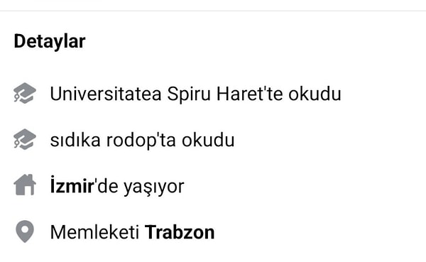 Fatih Özkan biyografisinde İzmir'de yaşadığını memleketinin Trabzon olduğunu belirtmiş.