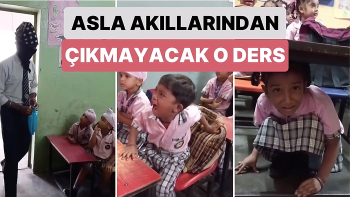 Hindistan'da Çocuklara Yabancıların Tehlikeli Olabileceğini Öğretmen İsterken Akıllarını Alan Bir Acayip Okul