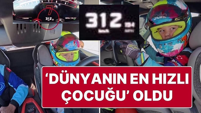 5 Yaşındaki Zayn Yine Pistlerde: Spor Arabayla 312 Kilometre Hız Yaptı