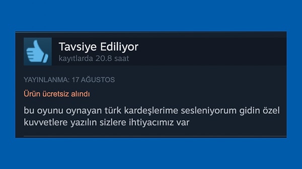 Bi' oyun oynadık diye omuzlarımıza yüklenen sorumluluğa bakar mısınız?