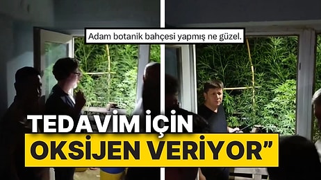 “Sağlığa Yararlı Olduğunu Duydum” Diyerek Evinin Balkonunda Yetiştirdiği Kenevirleri Açıklamaya Çalışan Adam