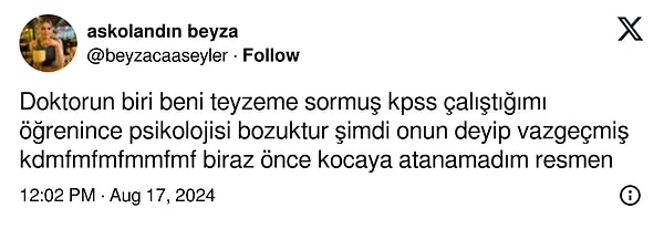 Genç kadın, KPSS çalıştığını öğrenen koca adayı tarafından reddedildiğini şu sözlerle anlattı.👇