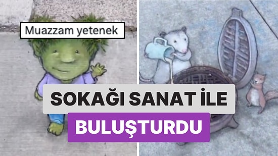 Kamusal Alanları Tuhaf Sahnelere Dönüştüren Sanatçının Büyüleyici Tebeşir Çizimleri