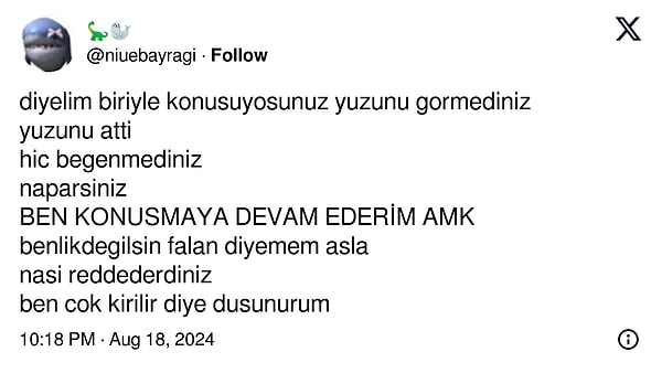 Fakat o güzel sohbet yerini uyumsuzluğa bırakabilir. Bir kullanıcı, yüzünü beğenmediği birini kırmadan nasıl reddedeceğini sordu.