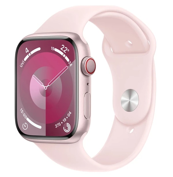 3. Apple Watch Seri 9 Gps + Cellular 45MM Pembe Alüminyum Kasa Spor Kordon - M/l MRML3TU/A