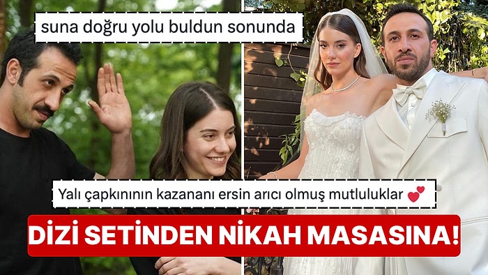 Yalı Çapkını Aşıkları Ersin Arıcı ve Beril Pozam'ın Düğün Pozu "İşte Aradığımız Mutlu Son Bu" Dedirtti!