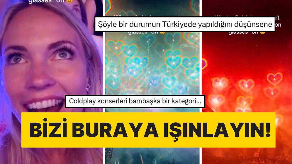 Coldplay Konseriyle Yine Dillerde! Havai Fişekleri Kalp Şeklinde Gören Gözlük Dağıtıldı