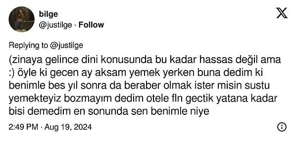 Konu bir süre sonra 'ciddileşince' erkek arkadaşının kendisinden uzaklaştığını da söylemeden edemiyor.