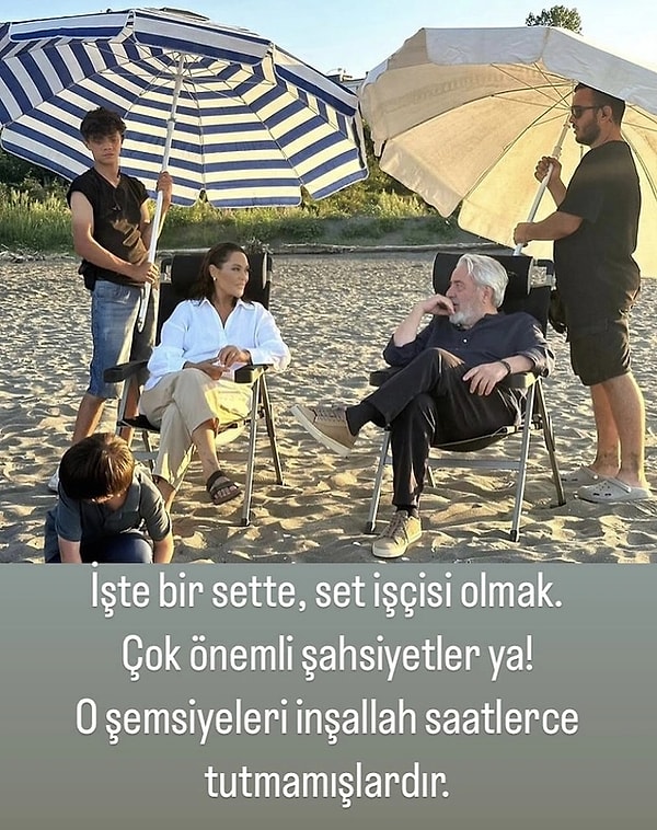 Sosyal medyadaki tartışmaların yanı sıra gazeteci Sema Denker Kılıç da set çalışanlarının çalışma şartlarını Instagram hesabından yaptığı bir paylaşım üzerinden eleştirmişti.