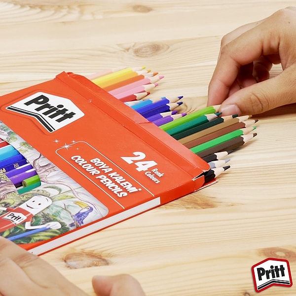 6. Pritt 12'li Uzun Kuru Boya Kalemi