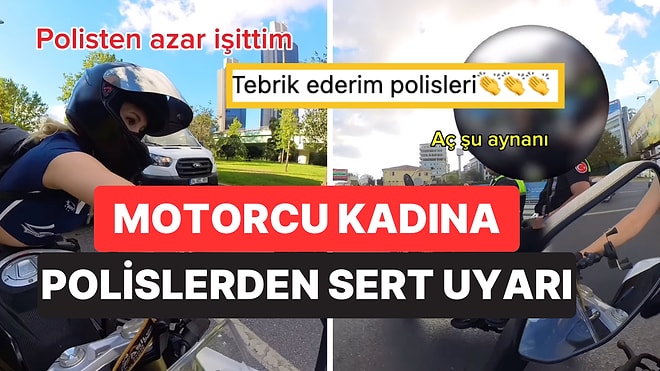 Trafikte Aynalarını Kapatan Motorcu Kadına Polislerin Uyarısı Sosyal Medyada Viral Oldu