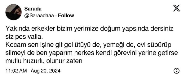 Aslında erkeklerin doğum yapmaları da fena fikir değil... 👇