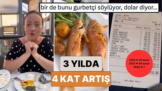 Bir Gurbetçi Türkiye'de Her Yıl Gittiği Restoran'ın Son 3 Yıldaki Fiyat Değişimini Paylaştı