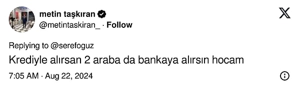 Bankaya da 2 araba, etti 6'da 1! 👇