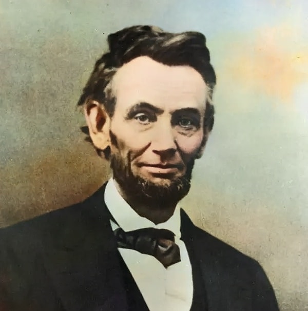 ABD'nin 16'ncı başkanı Abraham Lincoln'ün 1861 yılında çekilen portresi.