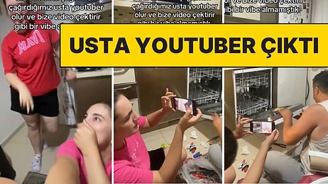 Bulaşık Makinesi Tamirine Gelen Usta YouTuber Olunca Ev Sahiplerine Video Çektirdi